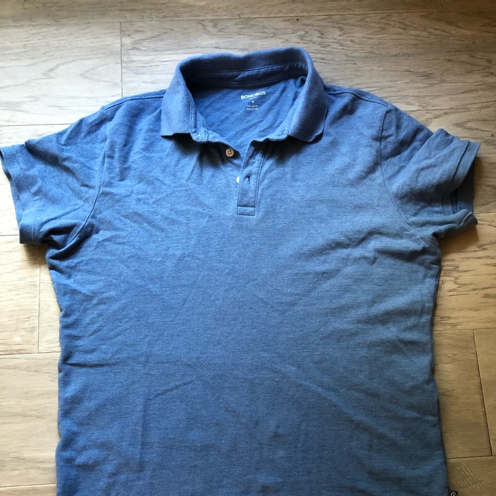 Men’s blue Bonobos polo. Medium